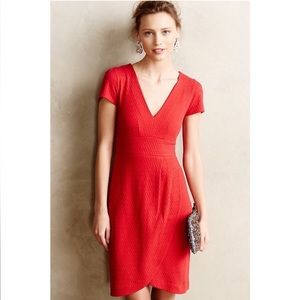 3 for $15 Maeve Splitshade Tulip Hem Textured Faux Wrap Above Knee Sheath Dress